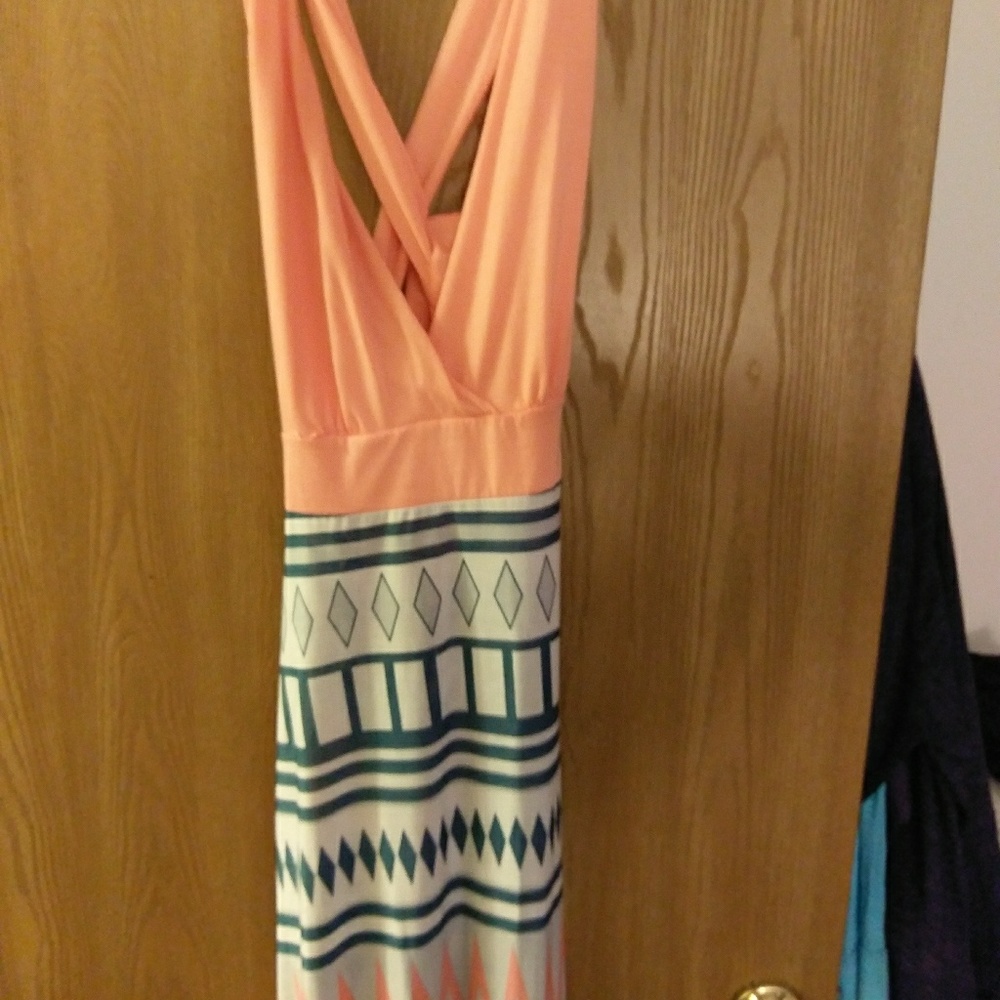 Beautiful cross strapped Maxi dress