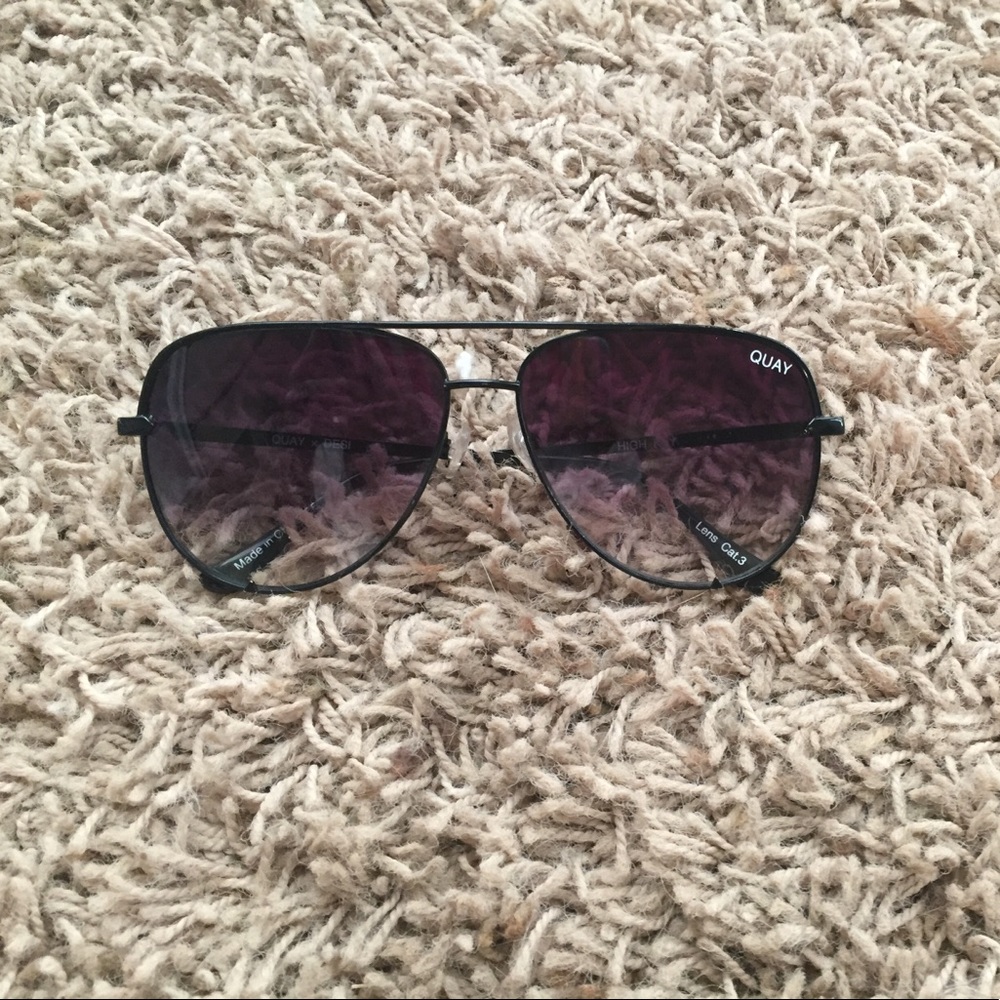Quay x Desi: High Key Black Sunglasses