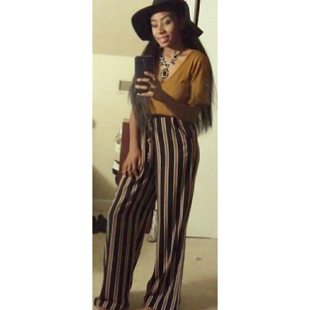 Striped trousers