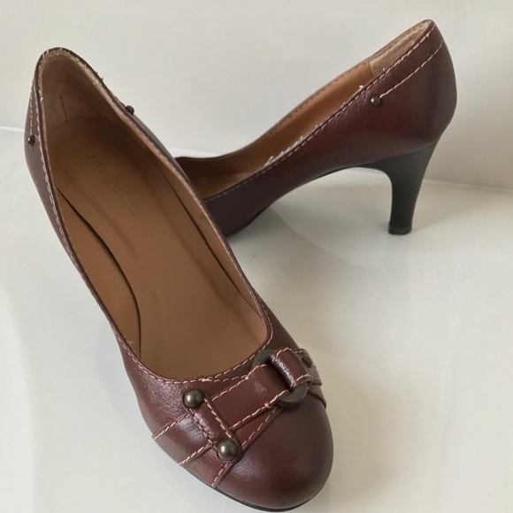 Banana Republic Brown Leather Shoes Heels 6 - Picture 4 of 5