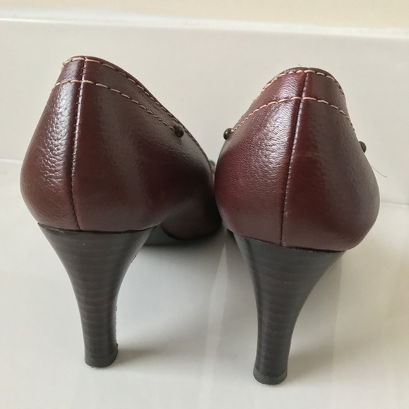 Banana Republic Brown Leather Shoes Heels 6 - Picture 5 of 5