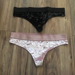 PINK VS VELVET THONGS PINK VS VELVET THONGS