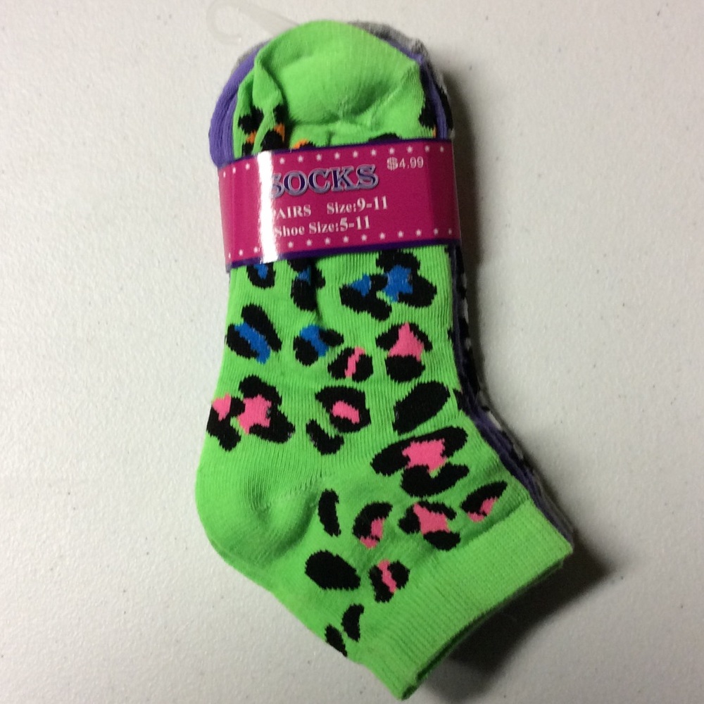Socks three pair of socks.