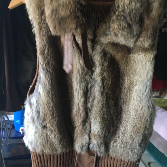 100% Real Rabbit Fur Coat and Rabbit Fur Vest - Picture 6 of 8