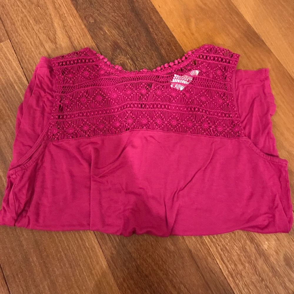 H&M SMALL PINK DETAILED TANK