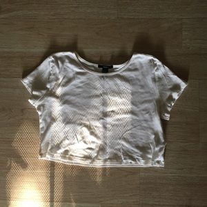 Forever 21 Off White Crop Top