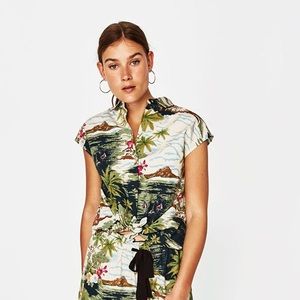 Brand New!! Zara Hawaiian tropic shirt! 🌺