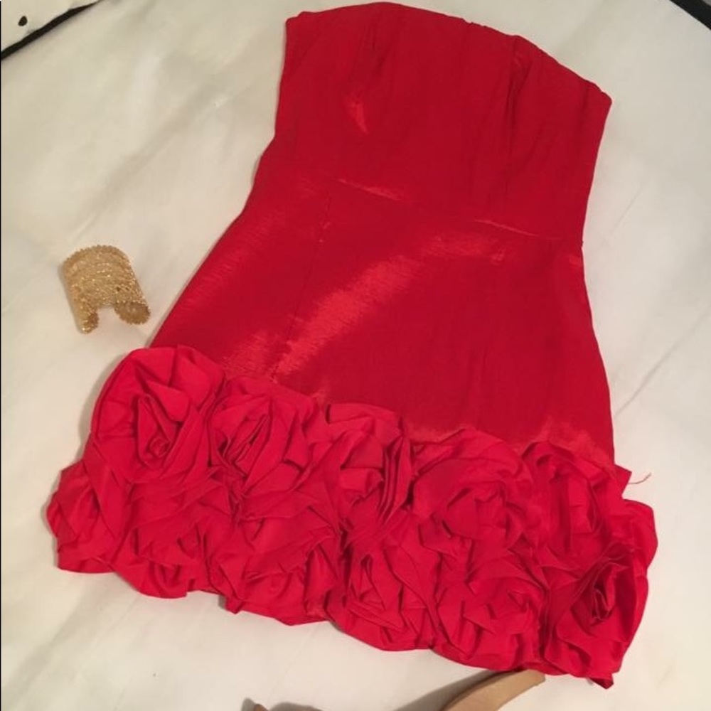Red cocktail dress
