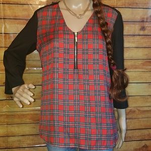 Express plaid top