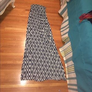 strapless maxi dress