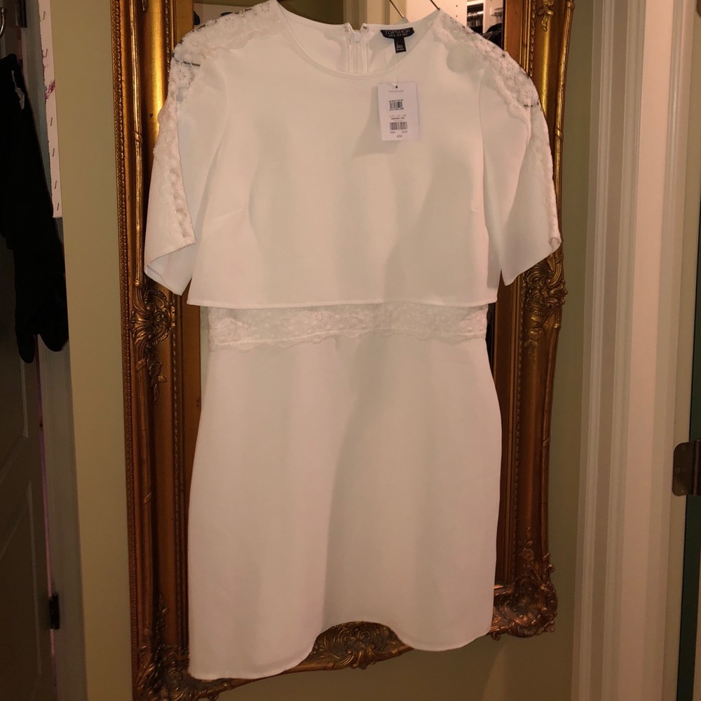 WHITE TOP SHOP DRESS - NEVER WORN WITH TAGS