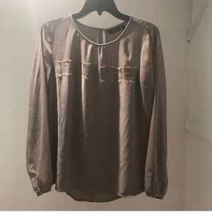 ❌SOLD❌ Taupe Dressy Blouse