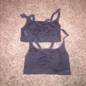 2 dark gray new balance sports bras