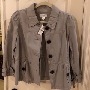 Brand new Ann Taylor Loft grey cropped jacket
