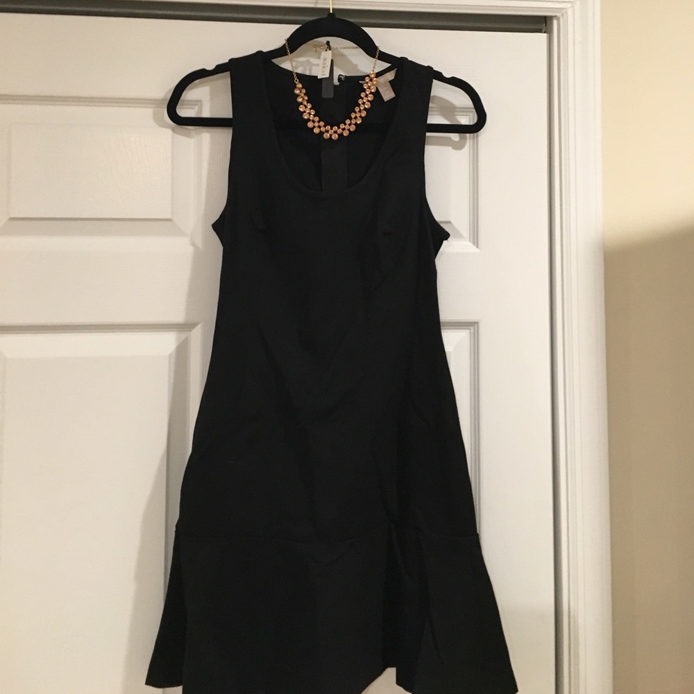 Banana republic drop waist black dress