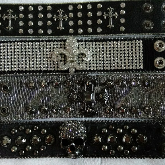 🎁Four Studded & Rhinestone Bracelet/Cuffs - Picture 2 of 8