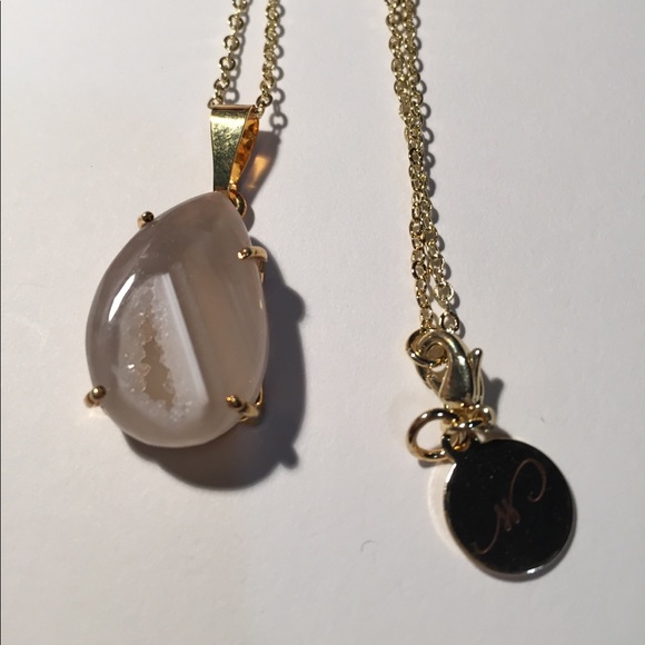Druzy Agate 24k Gold Necklace - Picture 3 of 3
