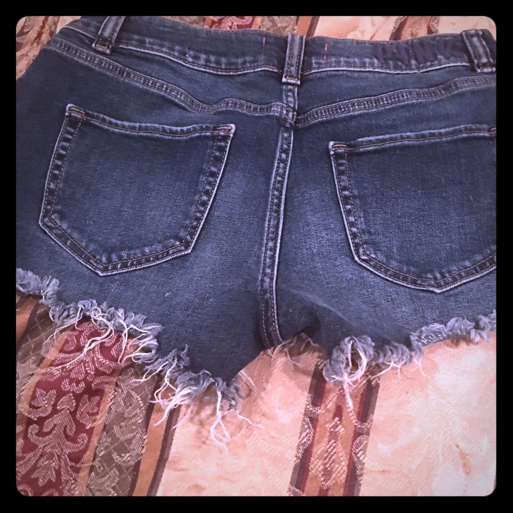 Pink jean shorts
