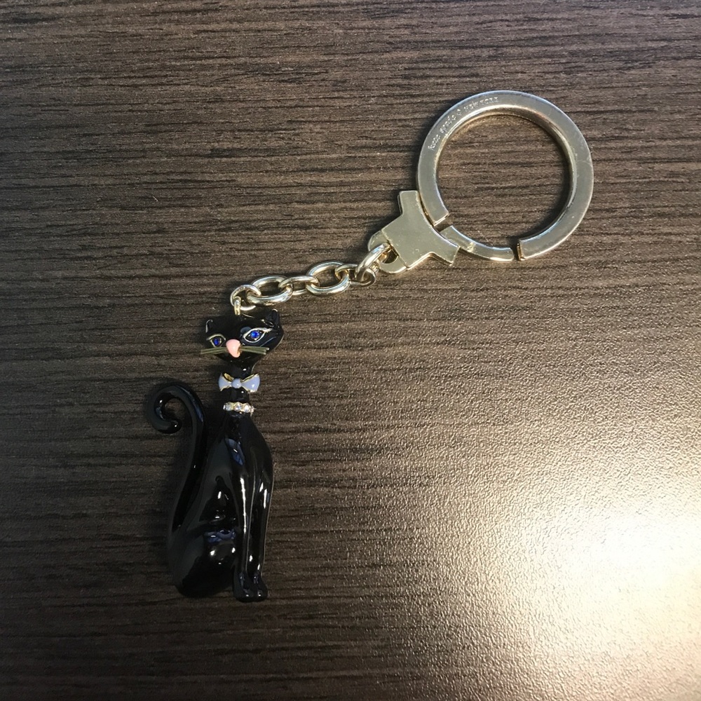 Kate Spade ♠️ cat keychain