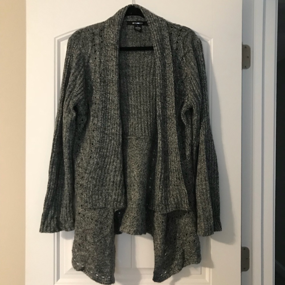 Grey Oversized Cardigan