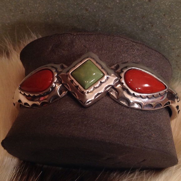 Carolyn Pollack Jewelry - 🤑VINTAGE HEAVY SS GEMSTONE BRACELET🤑