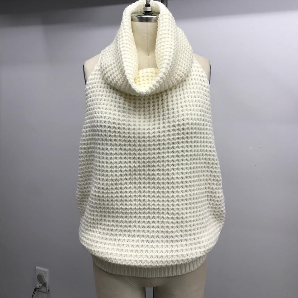 Turtleneck Waffle-Knit Sweater