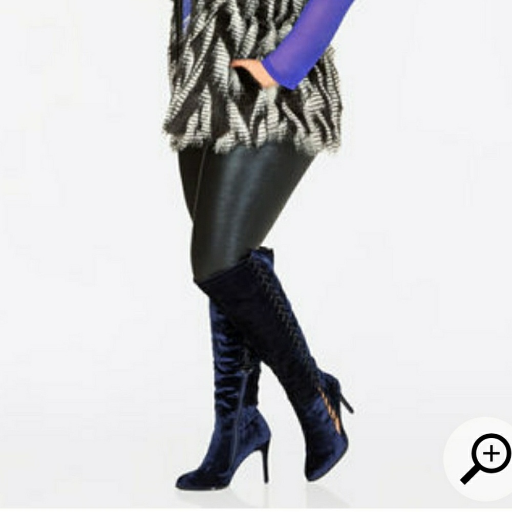 Sexy lace up tall boot WIDE CALF, WIDE WIDTH