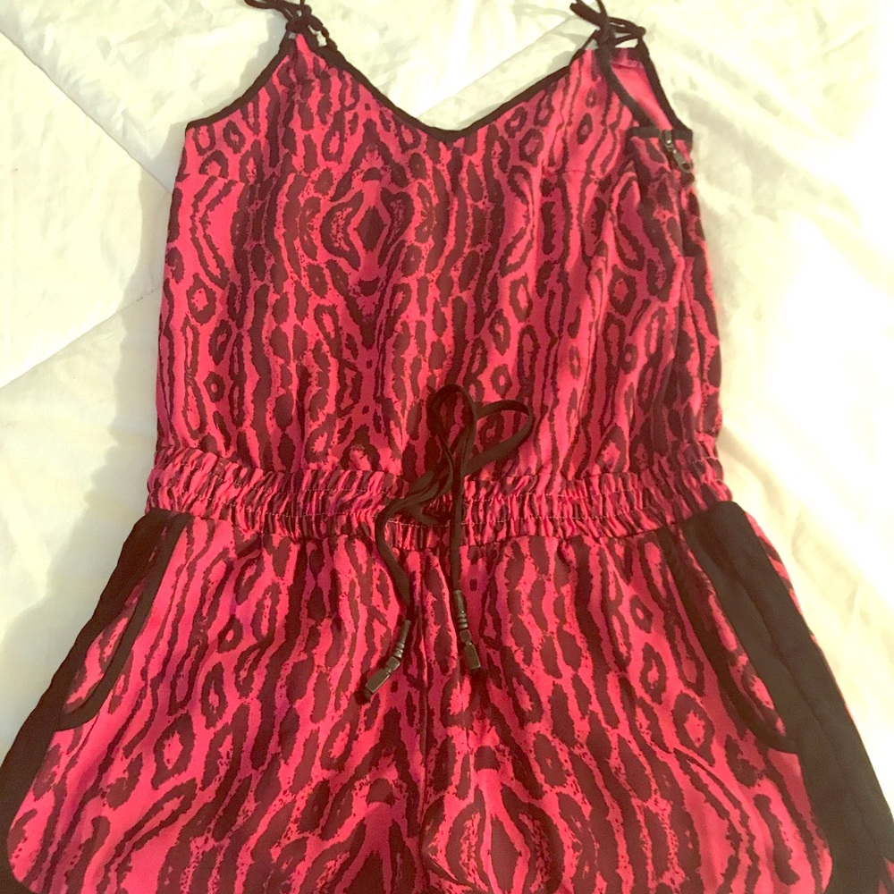 Pink animal print Brazilian luxury brand romper