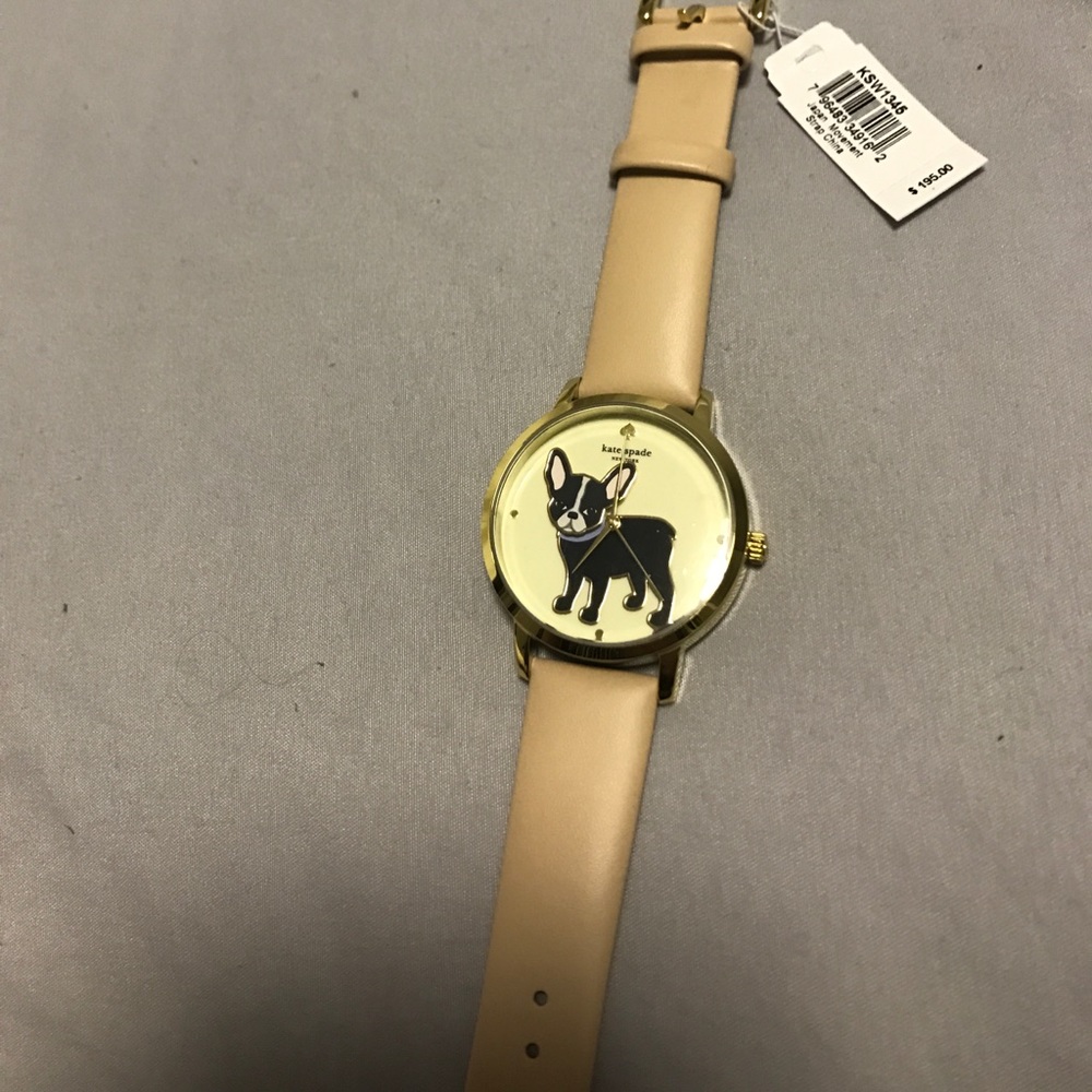 Brand new Kate Spade beige and gold Frenchie watch