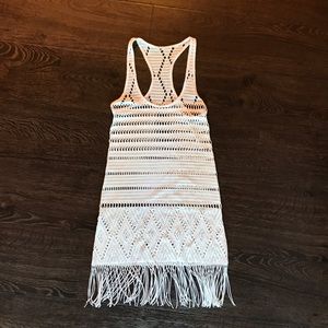 Beach Bunny new racer back fringe cover -up! NWOT