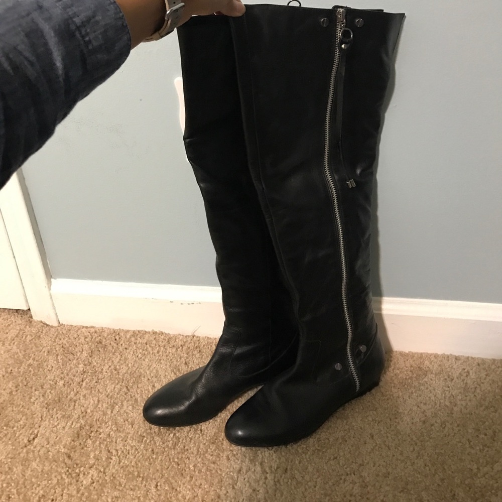 Knee high black boots