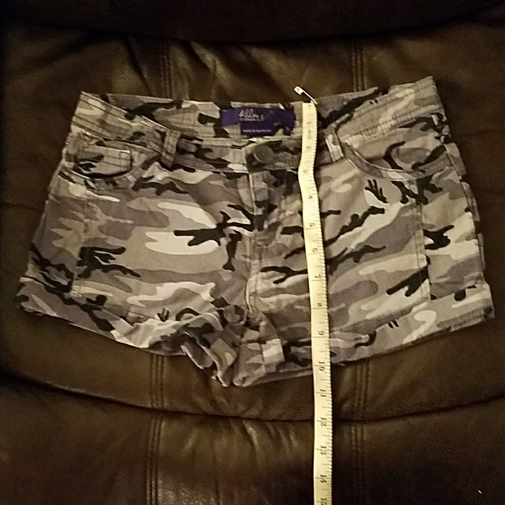 EUC;  Miley Cyrus camo shorts