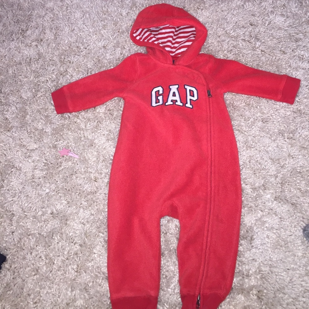 Baby Gap Red hoodie One-piece