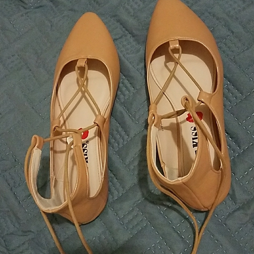 Lace up flats