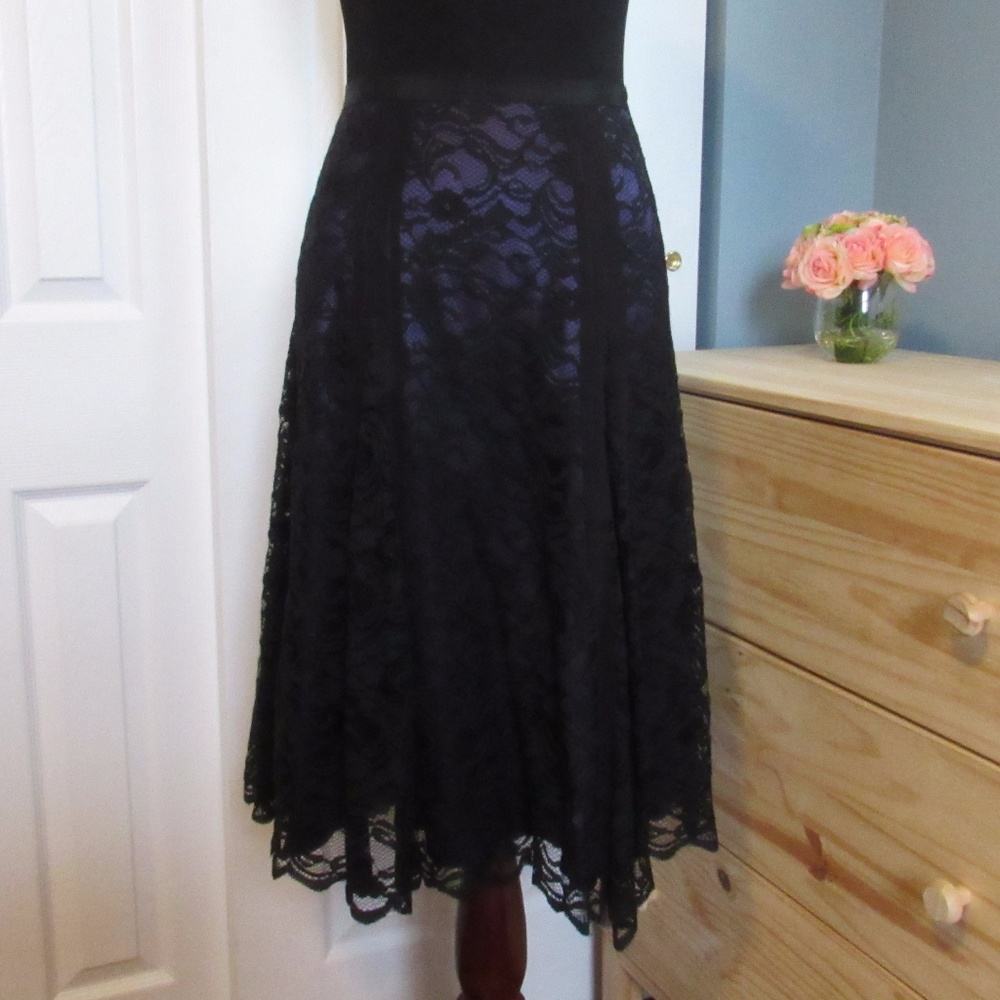 Alfani | Lace Overlay Skirt