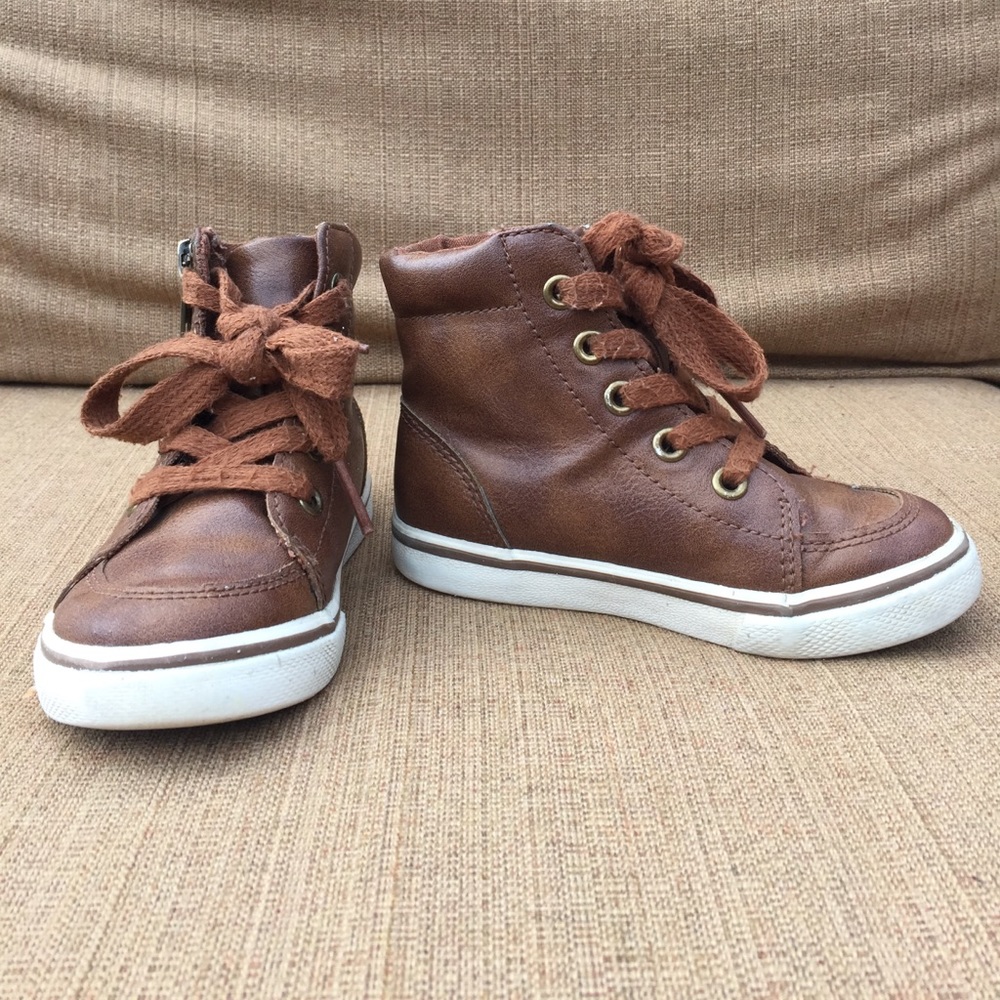 Cat & Jack Boys Leather High Tops