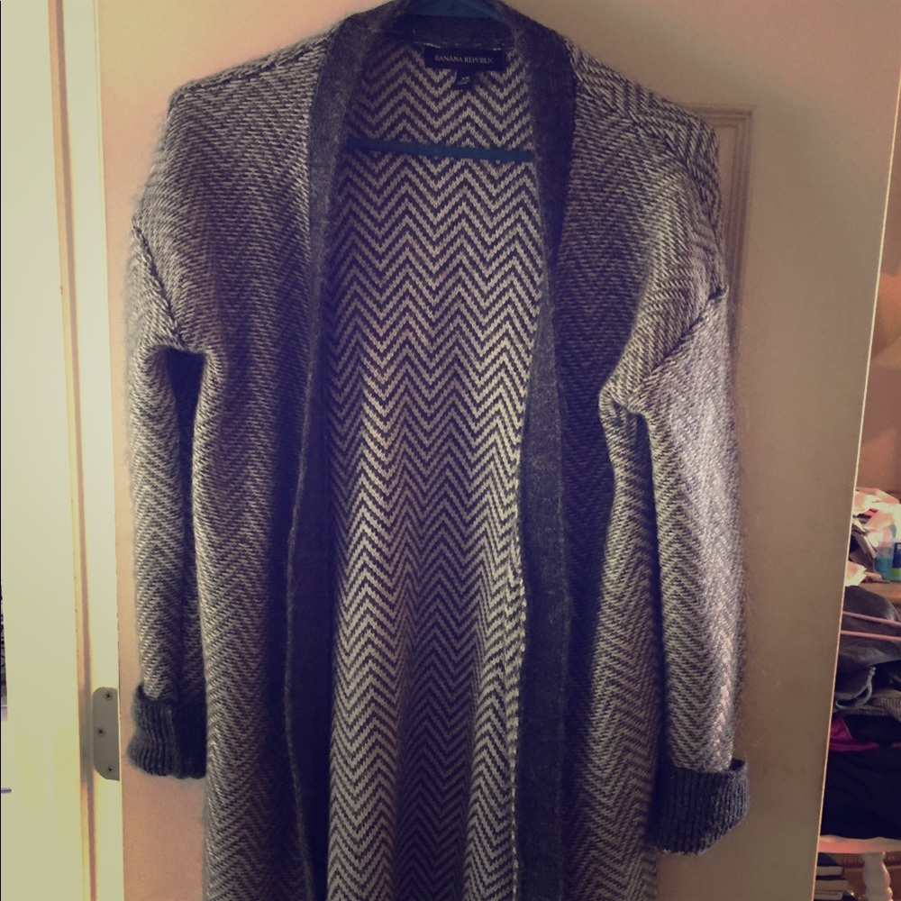 Banana Republic Chevron Cardigan-Size Small