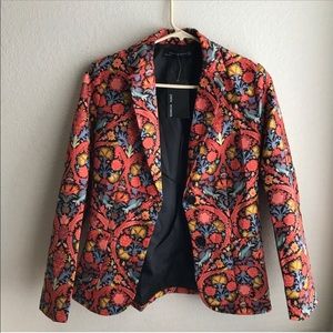 Zara floral blazer