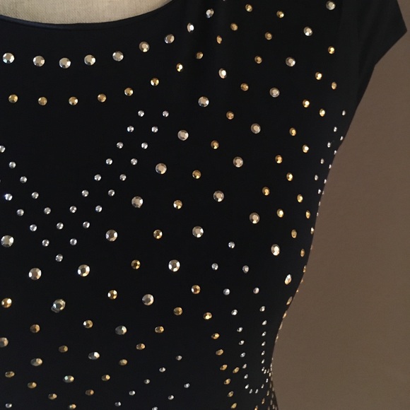 carmen marc valvo navy dress