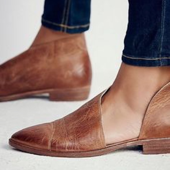 Distressed Leather BOOTIE Royale Flat Brown Black - Picture 2 of 6