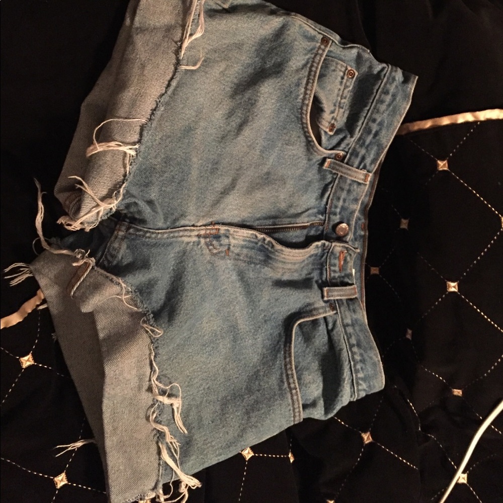 High top cut off shorts