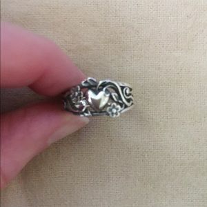James Avery Heart and Flower Vine Ring (Retired)