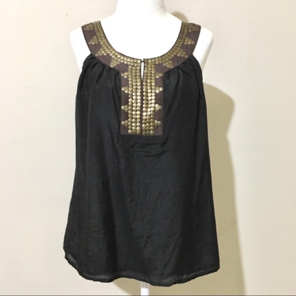 {THEME} Black, Brown and Bronze Top