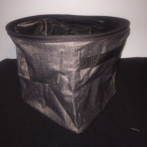 BNWT Thirty One Mini Storage Bin in Charcoal Cross