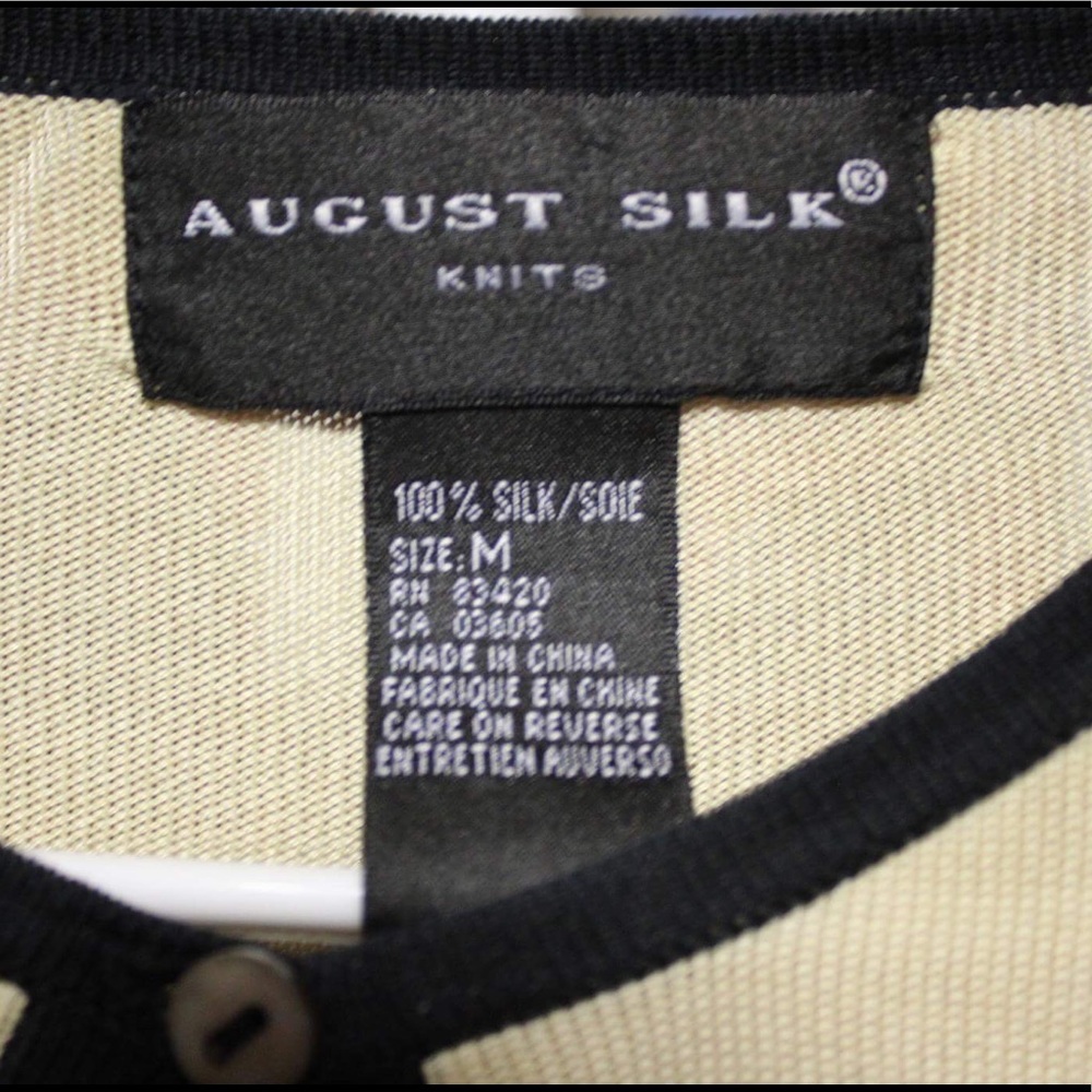 August Silk 100% Silk Cardigan Size: Medium