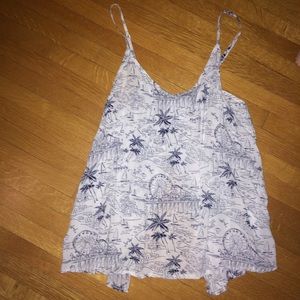 flowy white tank top