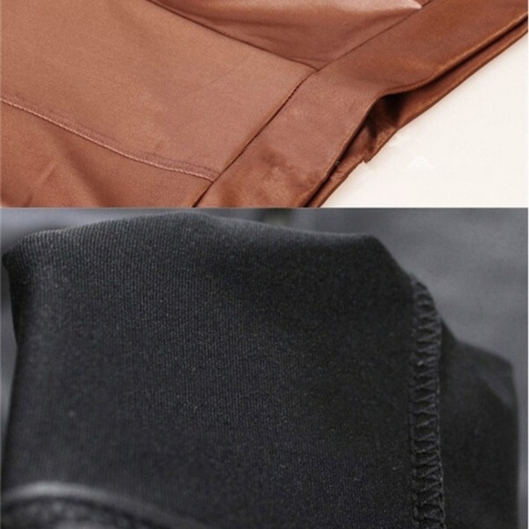 JUST IN Brown faux leather leggings - Picture 2 of 6