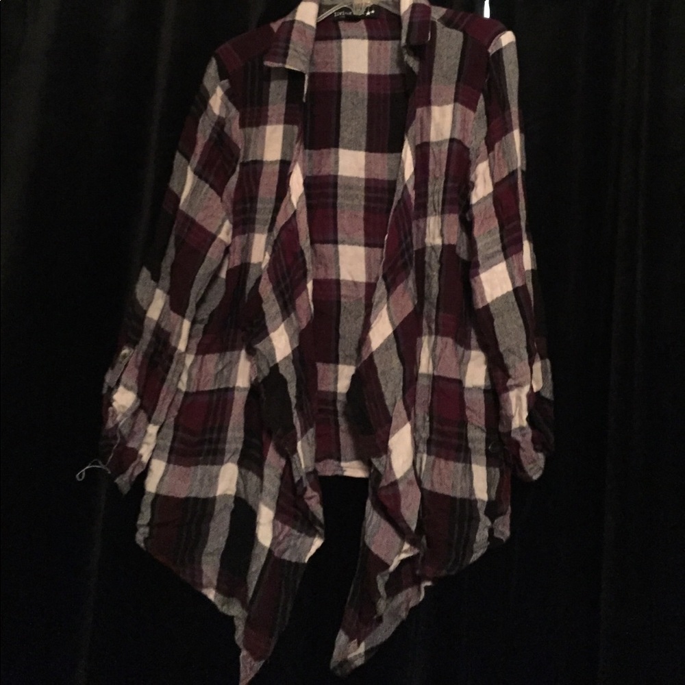 Flannel cardigan