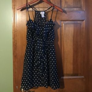 Black and white polka dot sundress