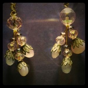 #0138 Chalcedony Chandelier Earrings